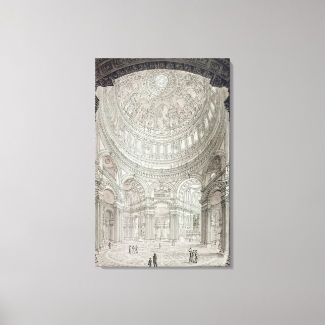 Toile Intérieur de la cathédrale Saint-Paul, 1817 (Recto)