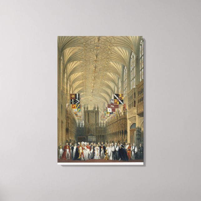 Toile Intérieur de la chapelle St George, 1838 (litho co (Recto)