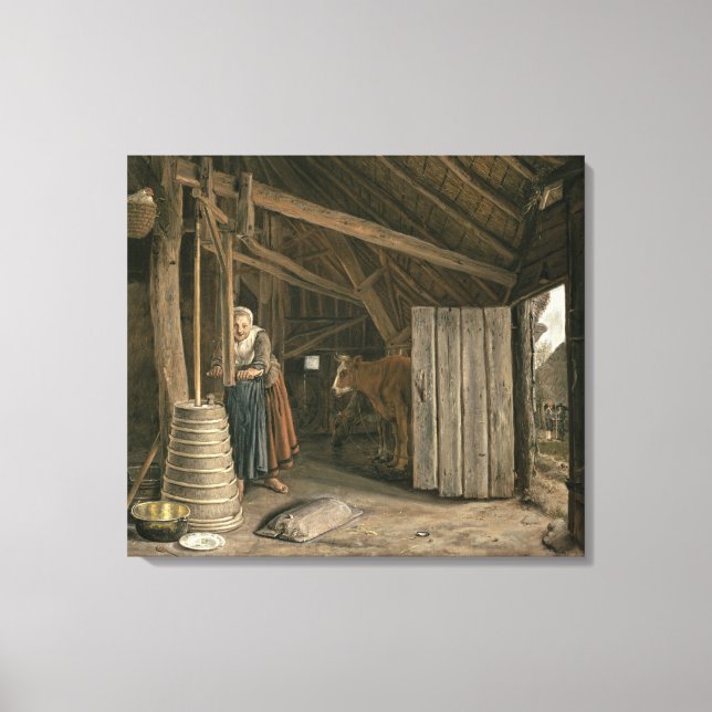 Toile Intérieur de la grange avec le beurre d'odeur dome (Recto)