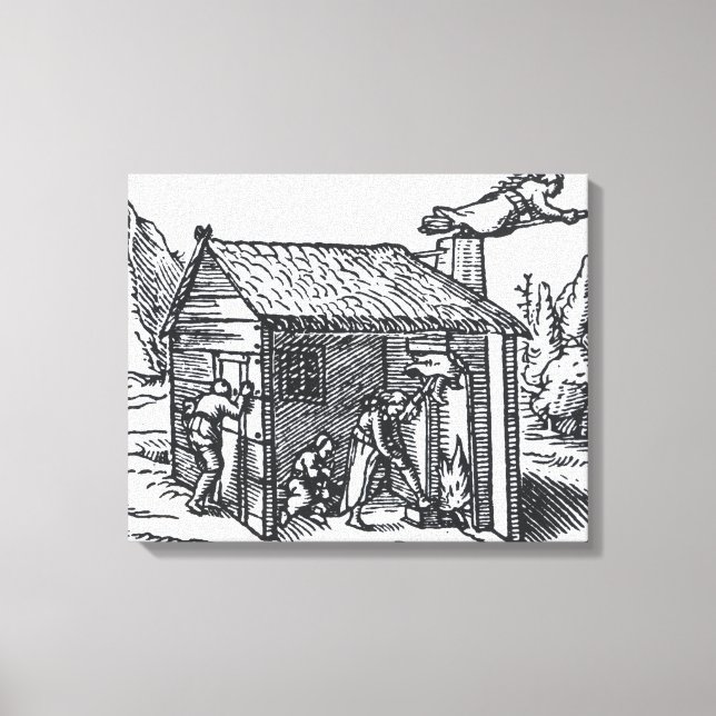 Toile Intérieur de la maison d'une sorcière, 1579 (Recto)