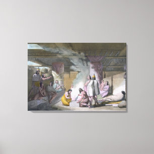 Toile Intérieur de la tribu Nootka cabine, de 'Le Costum