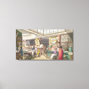 Toile Intérieur dépôt d'Ackermann du "des arts, Lit
