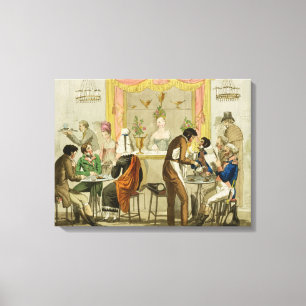 Toile Intérieur d'un café, pub. pour William Pearm