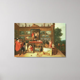 Toile Intérieur d'une galerie de peinture
