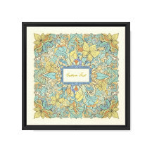 Intricate Floral Butterfly Pattern Canvas Print