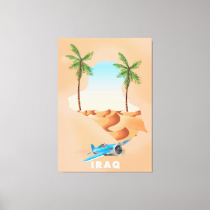 Toile Irak Illustration de l'affiche de voyage.