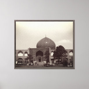 Toile Iran vintage mosquée du shah d'Ispahan