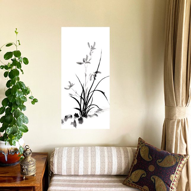 Toile Iris chinois - bw (Créateur téléchargé)