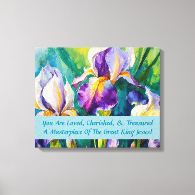 Toile Iris Élégance Inspirant (Recto)