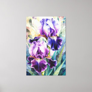 Toile *~* Iris Fleurs Artsy Iris Peinture AP84