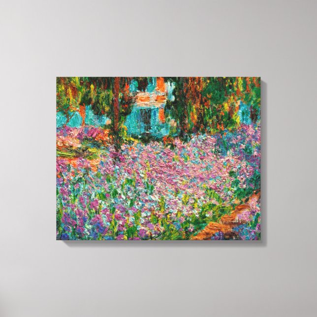 Toile Iris Jardin Monet Giverny fleurs (Recto)