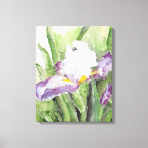 Toile Iris mol d'aquarelle