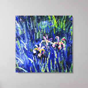 Toile Irises, célèbre peinture florale de Claude Monet,