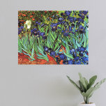 Toile Irises de Vincent van Gogh, Jardin Vintage<br><div class="desc">Irises (1889) de Vincent van Gogh est une peinture vintage à fleurs de paysage de post impressionnisme d'art, représentant un jardin aux iris à barbe violet poussant par des pavots orange. Une seule fleur d'iris blanc fleurit au bord. À propos de l'artiste : Vincent Willem van Gogh (1853-1890) fut l'un...</div>