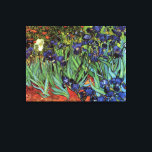 Toile Irises de Vincent van Gogh, Jardin Vintage<br><div class="desc">Irises (1889) de Vincent van Gogh est une peinture vintage à fleurs de paysage de post impressionnisme d'art, représentant un jardin aux iris à barbe violet poussant par des pavots orange. Une seule fleur d'iris blanc fleurit au bord. À propos de l'artiste : Vincent Willem van Gogh (1853-1890) fut l'un...</div>
