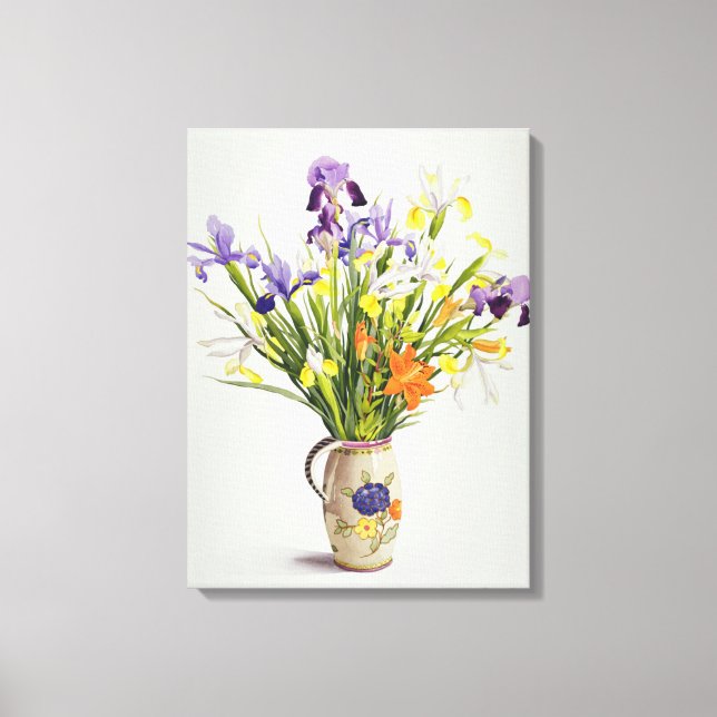 Toile Irises et Lilies dans un Jug hollandais (Recto)