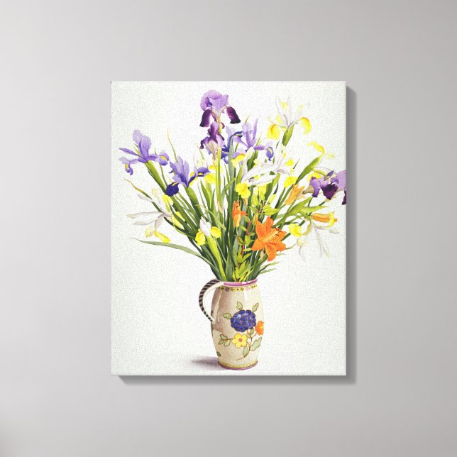 Toile Irises et Lilies dans un Jug hollandais (Recto)