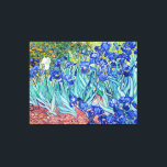 Toile Irises Vincent van Gogh<br><div class="desc">Irises (1889) Vincent van Gogh. Un beau paysage estival. Les iris bleus fleurissent dans un lit fleuri dans un jardin verdoyant. Reproduction d'oeuvres d'art célèbres dans le domaine public.</div>
