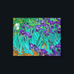 Toile Irises, Vincent van Gogh<br><div class="desc">Le dessin le plus original est celui des iris. Contrairement aux pièces de fleurs impressionnistes dans lesquelles les plantes sont des taches de couleur sans forme, elles sont soigneusement étudiées pour leurs formes et individualisées, avec la même sincérité et la même précision que les portraits de Van Gogh; il découvre...</div>