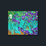Toile Irises, Vincent van Gogh<br><div class="desc">Le dessin le plus original est celui des iris. Contrairement aux pièces de fleurs impressionnistes dans lesquelles les plantes sont des taches de couleur sans forme, elles sont soigneusement étudiées pour leurs formes et individualisées, avec la même sincérité et la même précision que les portraits de Van Gogh; il découvre...</div>