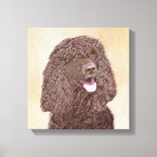 Toile Irish Water Spaniel Peinture - Original Dog Art