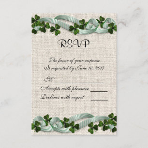Toile irlandaise et shamrocks de RSVP