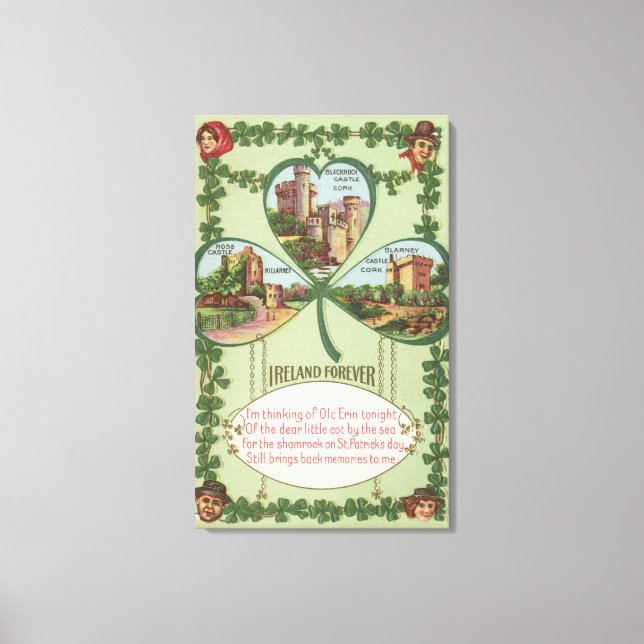 Toile Irlande Forever - Châteaux de liège et de Killarne (Recto)