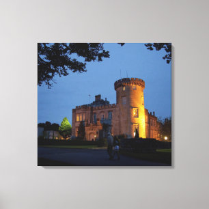 Toile Irlande, le château de Dromoland éclairé à la