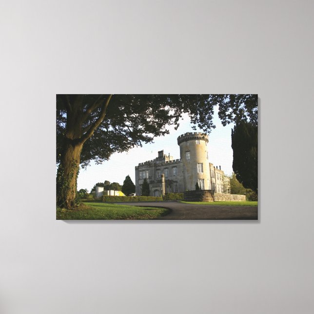 Toile Irlande, l'entrée latérale du château de Dromoland (Recto)