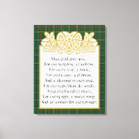 Irlande Prière Celtic Border et Tartan