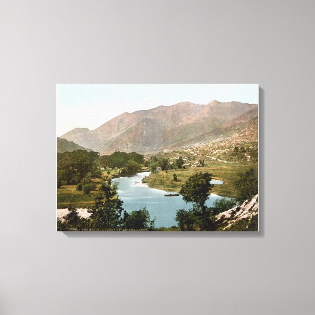 Toile Irlande vintage, Killarney MacGillycuddy Reeks (Recto)