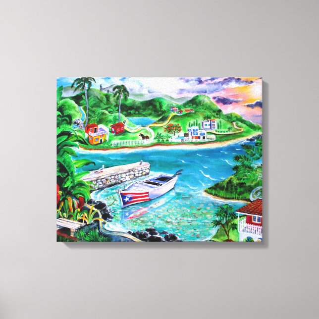 Toile Isla Del Encanto - Art de Galina - (Recto)