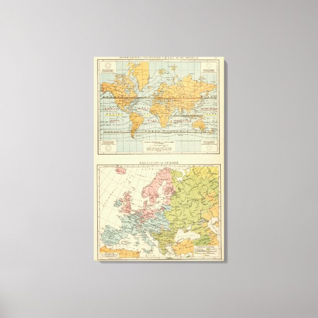 Toile Isothermal, vent Religions Europe (Recto)