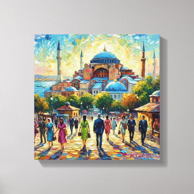 Toile Istanbul Hagia Sophia Décoration de Maison en Bord (Recto)