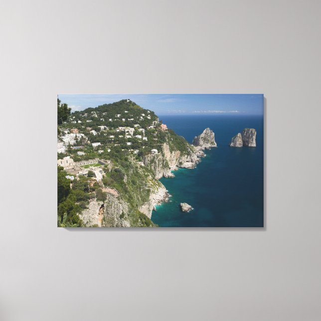 Toile ITALIE, Campanie, (Baie de Naples), CAPRI : (Recto)