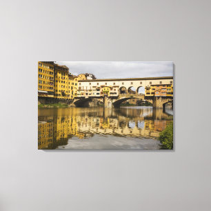 Toile Italie, Florence, Réflexions sur le fleuve Arno