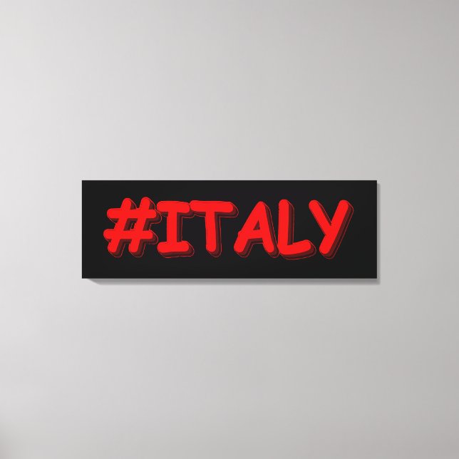 Toile "#ITALIE" Joli Design. Commandez dès maintenant  (Recto)