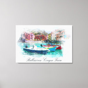 Toile ** Italie Langue italienne Cinque Terre AP12 Art