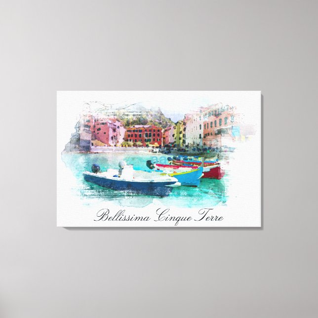 Toile ** Italie Langue italienne Cinque Terre AP12 Art (Recto)