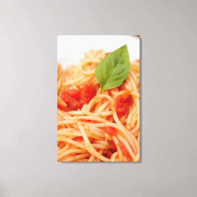 Toile Italie, Orta, lac d'Orta, spaghetti avec tomate (Recto)