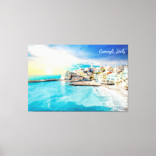 Toile Italie Plage Océan Méditerranée Pittoresque peintu