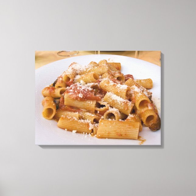 Toile Italie, Positano. Assiette de rigatoni. (Recto)