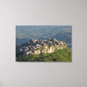 Toile Italie, Sicile, Enna, Calascibetta, Vue du matin 2