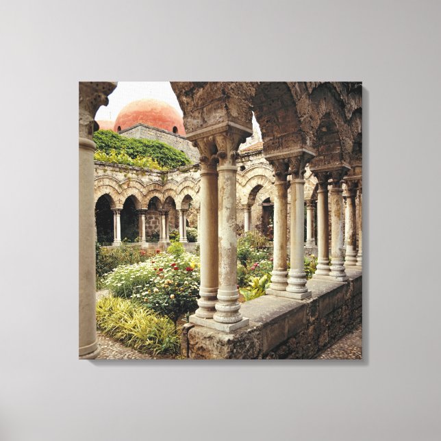 Toile Italie, Sicile, Palerme. Les cloîtres survivent co (Recto)