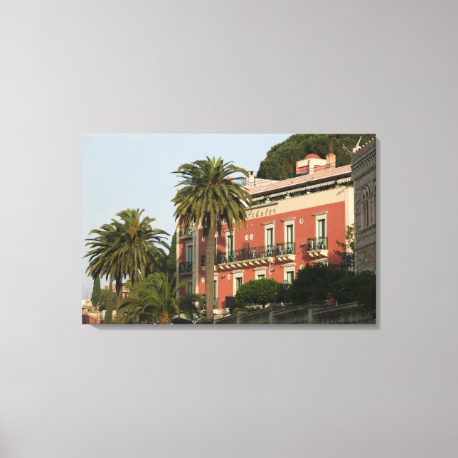 Toile ITALIE, Sicile, TAORMINE : Hôtel Schuler (Recto)