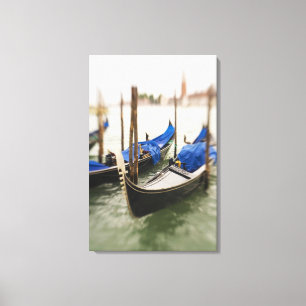 Toile Italie, Venise, Mise au point sélective de gondole