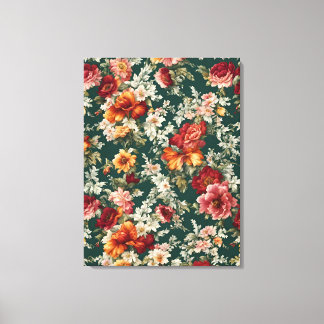 Toile Italien Exquis, Fleurs Délicieuses avec verdure