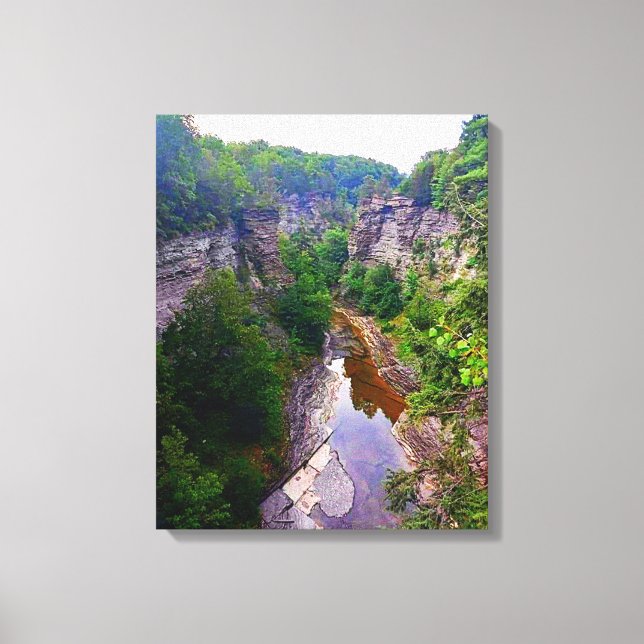 TOILE ITHACA NEW YORK GORGE (Recto)