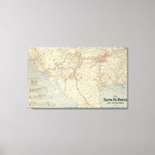 Toile Itinéraire de Fe de Sante, la Californie