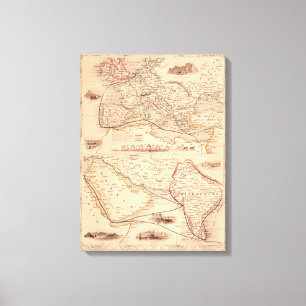 Toile Itinéraire sur terre vers l'Inde